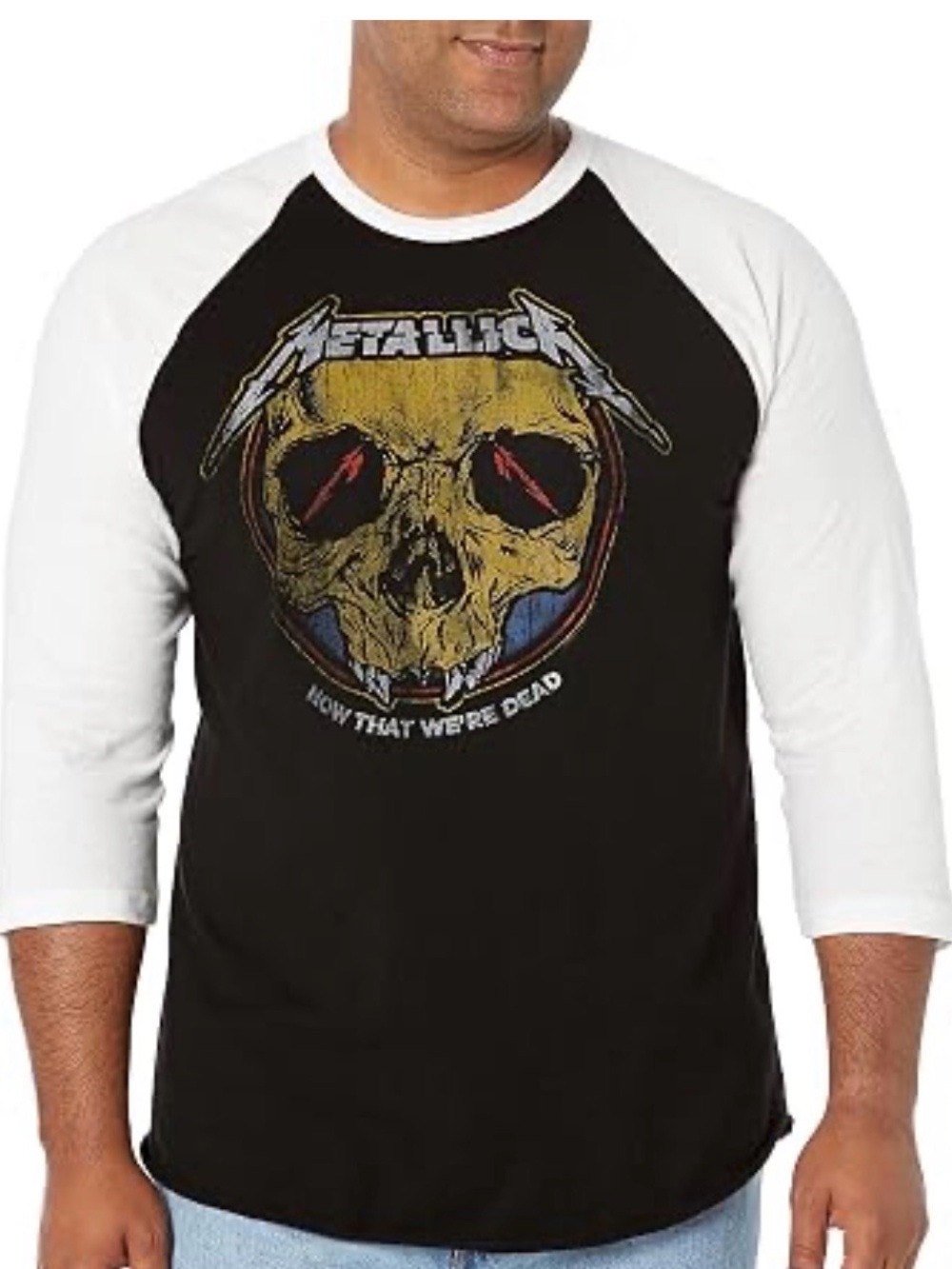 Metallica Concert Raglan Sleeve Baseball Tee - Men's